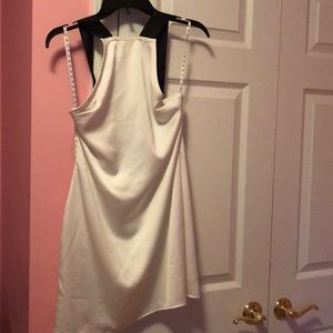 White high neck dress